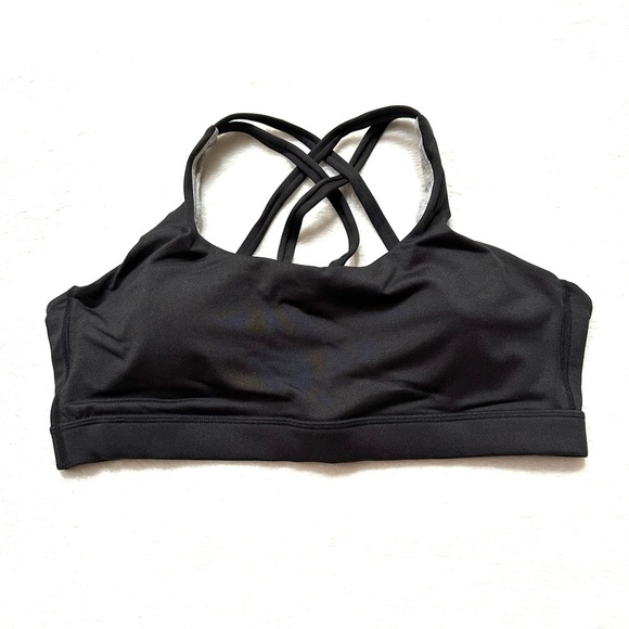 Crisscross Back Detail Black Sports Bra Removable Pads M - Picture 4 of 8